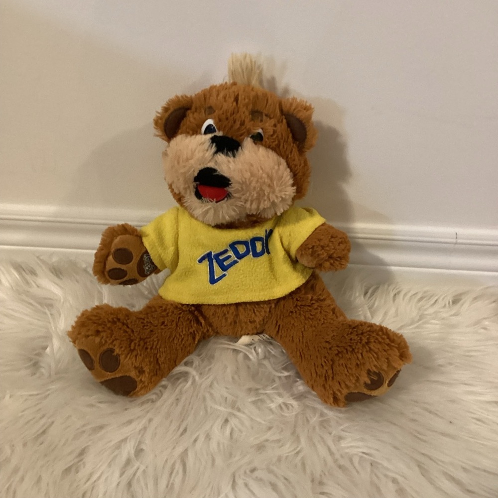 Rare Zeddy Zellers Plush Toy bear with Yellow Shirt